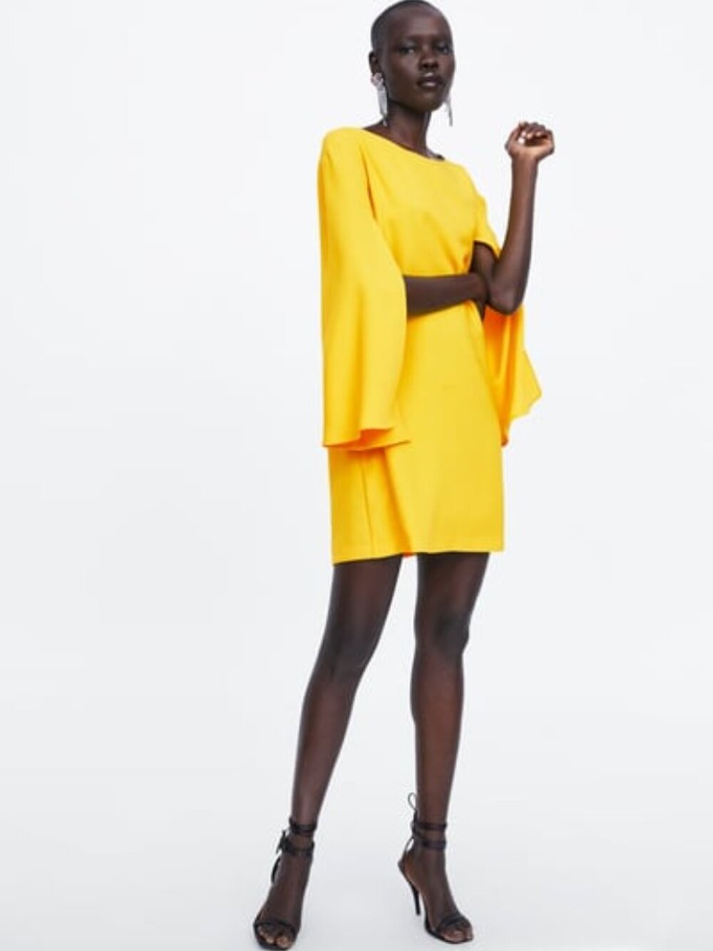 Zara — Cape Sleeve Dress